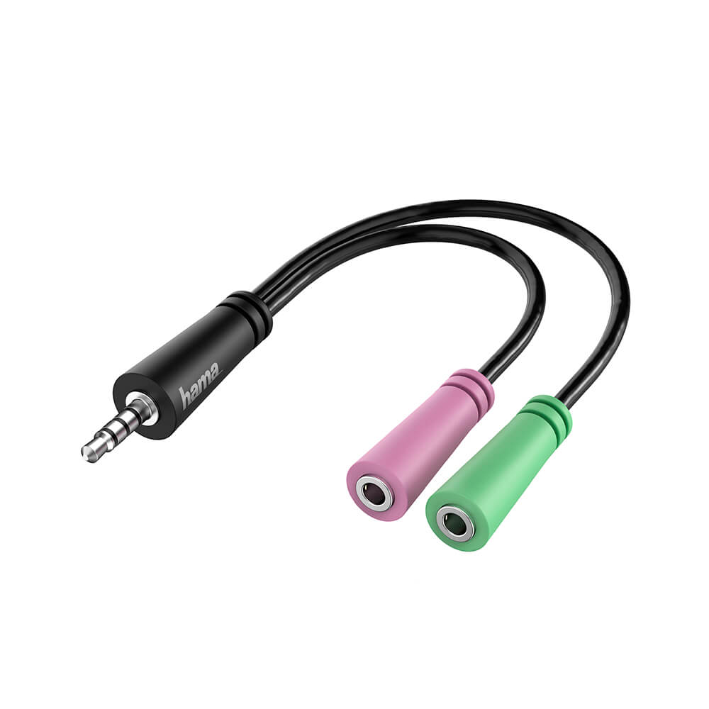 hama-hama-adapter-audio 3.5 Plug to 2x 3.5 Socket 0.15m